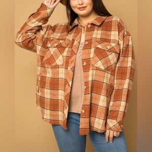 Plaid rust jacket